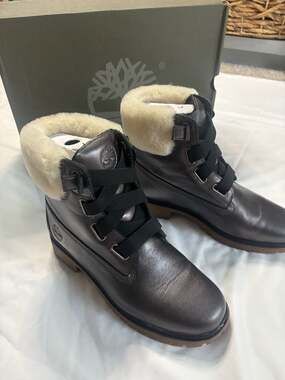 Timberland Jayne WP Convenience Boot Size 7 Dark Grey Metallic
